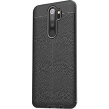 Microcase Xiaomi Redmi 9 Leather Tpu Silikon Kılıf - Siyah