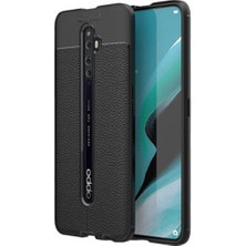 Microcase Oppo Reno 2z Leather Tpu Silikon Kılıf - Siyah