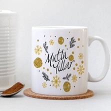 BK Kişiye Özel Beyaz Kupa Bardak (Yılbaşı Temalı - 12)