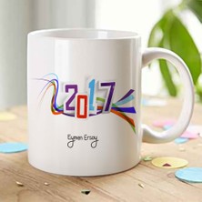 BK Kişiye Özel Beyaz Kupa Bardak (Yılbaşı Temalı - 2)