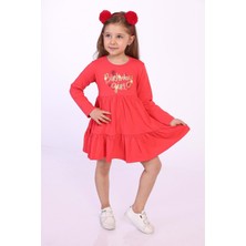 Toontoy Kids Toontoy Kız Çocuk Birthday Girl Baskılı Elbise