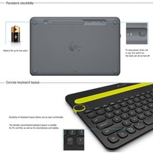 Logitech K480 Çok Cihaz Bluetooth 3.0 Kablosuz Bluetooth Klavye Standı (Yurt Dışından)