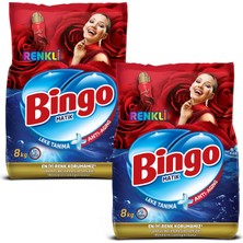 Bingo Matik Toz Çamaşır Deterjanı Renkli 8 kg 2'li