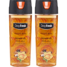 Deep Fresh Pratik Kapaklı Duş Jeli Oud & Rose 500 Ml X 2 Adet