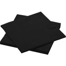 Dipak Sade Siyah Renk Peçete 20 Adet