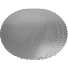 Pastaland Turta Mendili Pasta Altlığı Gümüş Yuvarlak 20 cm 10 Adet