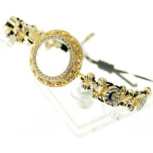 ŞEN Dört Nazar Boncuklu Dorikalı Çeyrekli Makrome Bileklikv