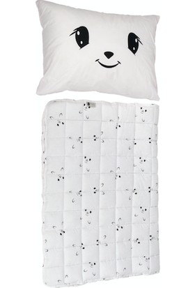 Yuyu Kid1 2.3 kg Beyaz Ağırlıklı Battaniye ve Yastık Kılıfı Ikili Set