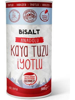 BiSALT Anadolu Kaya İyotlu Tuzluk 300 gr