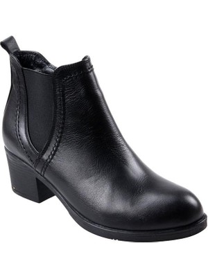 Scavia  Comfort Deri 5 cm Topuklu Kadın Bot