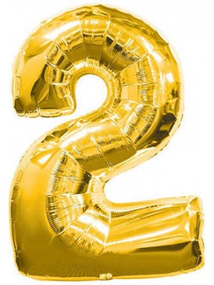 Acar Süs Folyo Balon Rakam 2 Altin 40 Inc  ( 100 cm )