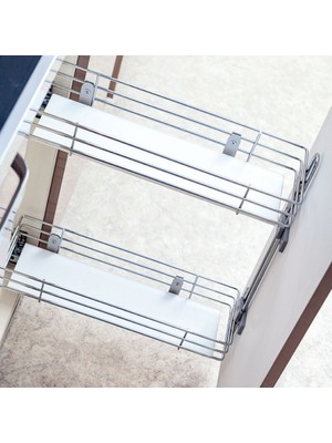 Çağdaş Ahşap Yandan Raylı Şişelik ve Deterjanlık 11 cm