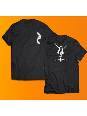 Remonz Michael Jackson Baskılı %100 Pamuk Oversize T-Shirt Büyük Beden Tişört