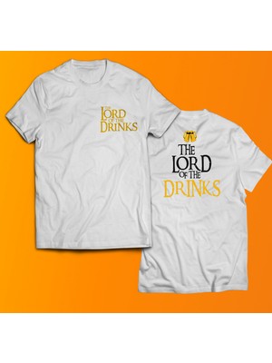 Remonz The Of The Drinks Baskılı %100 Pamuk Oversize T-Shirt Büyük Beden Tişört