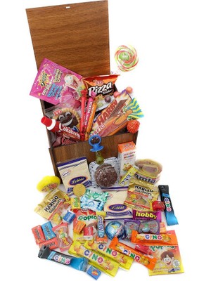 Nostaljik Lezzetler Babalar Günü Özel Nostaljik Bakkal Ahşap Hediye Kutusu Küçük Boy