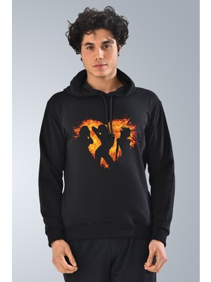 Maymuun Design Unisex, Ateşle Dans Isimli Kapüşonlu Sweatshirt