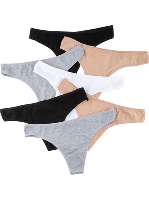 Mıxcolor Kadın Külot Tanga 7 Li Paket Likralı