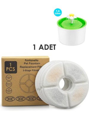 Trendpoint Fontanella Kedi Köpek Su Çeşmesi Su Pınarı + 1 Adet Filtre