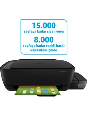 HP Ink Tank 315 Fotokopi + Tarayıcı + Mürekkep Püskürtmeli Tanklı Yazıcı Z4B04A