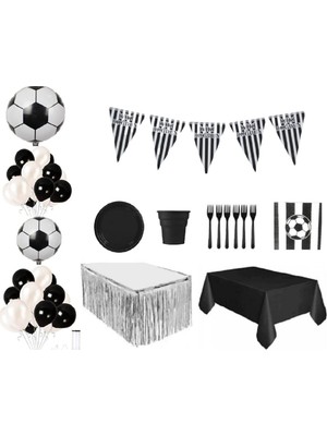 Dipak Beşiktaş Siyah / Beyaz Temalı Doğum Günü Seti