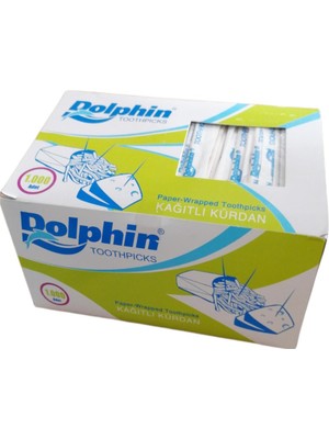Dolphin Kağıtlı Kürdan 1000'li Hijyenik Kullan At Ürünler El Değmeden Paketlenmiş