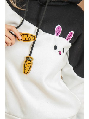 Trendypassion Kore Tarzı Havuç Tavşan Sweatshirt