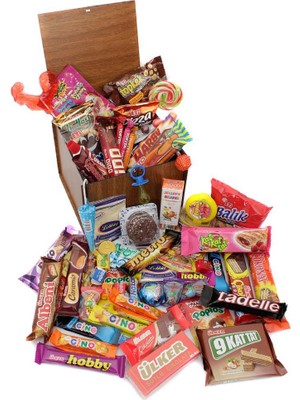 Nostaljik Lezzetler Babalar Günü Nostaljik Bakkal Ahşap Hediye Kutusu Büyük Boy