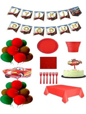 Dipak Cars Şimşek Mcqueen Temalı Doğum Günü Seti