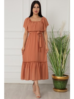 Kalopya 13354 Etek Fırfırlı Volanlı Elbise