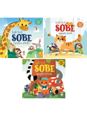 Bak-Bul Sobe 3 Kitap Set / Oyuncu Zürafa - Meraklı Kedi - Gezgin Ayıcık (Ciltli)