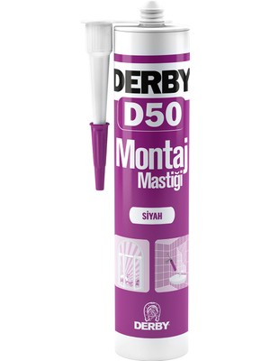 Derby D50 Montaj Mastiği Siyah - 500g