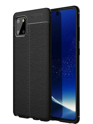 Microcase Samsung Galaxy Note 10 Lite - A81 - M60S Leather Tpu Silikon Kılıf - Siyah