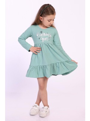 Toontoy Kids Toontoy Kız Çocuk Birthday Girl Baskılı Elbise
