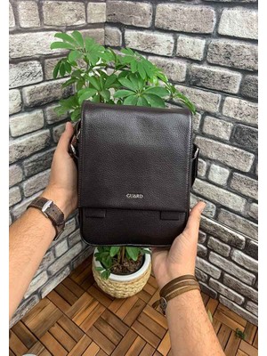 Guard Kahverengi Deri Omuz Çantası