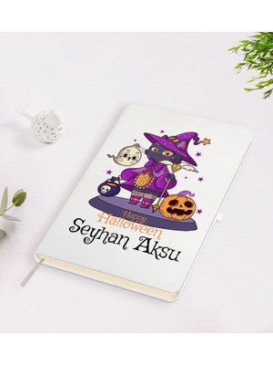 BK Kişiye Özel Happy Halloween Tasarımlı Beyaz Defter-10