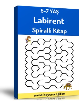 Okul Öncesi 5-7 Yaş Labirent Bulmaca Kitabı (Ciltli)