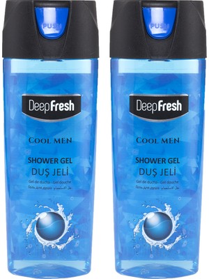 Deep Fresh Pratik Kapaklı Erkek Duş Jeli Cool Men 500 Ml X 2 Adet