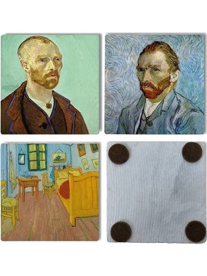 Tink Bardak Altlığı Doğal Taş Vincent Van Gogh 2