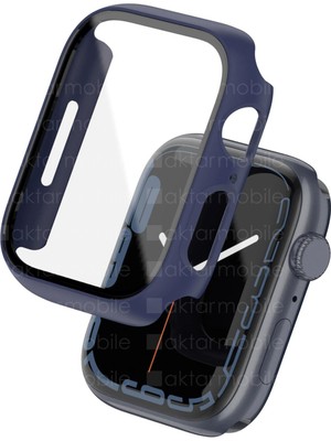 AktarMobile Apple Watch 7 45 mm Uyumlu Ekran Koruyucu Kasa Koruma Full Body Gard Tüm Gövde Koruyucu Tam Koruma