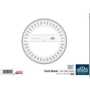 Hatas Minkale (Açı Ölçer) Pvc Tam Daire 15CM