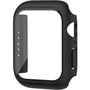 Apple Watch 7 Uyumlu 45 mm Kasa Koruyucu Ekran Koruyucu Full Body Gard Kılıf Siyah