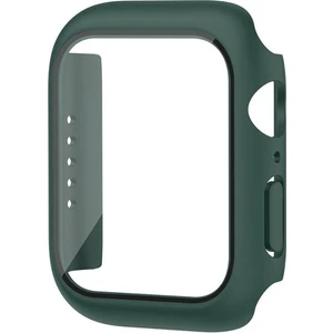 Apple Watch 7 Uyumlu 45 mm Kasa Koruyucu Ekran Koruyucu Full Body Gard Kılıf Koyu Yeşil