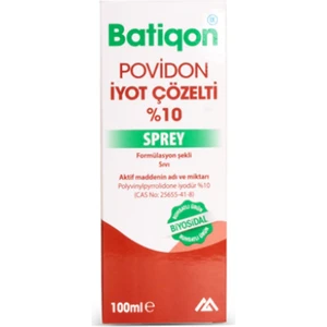 Batikon Povidon Iyot Çözelti 100 ml Spreyli