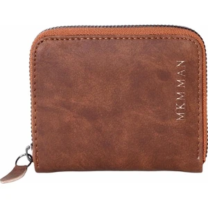 Mkm Taba Nubuk Deri Fermuarlı Unisex Kartlık Cüzdan
