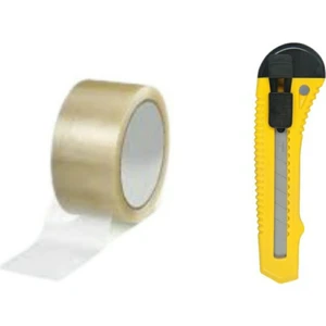 Koli Bandı 100 mt + Plastik Maket Bıçağı