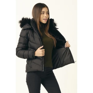 Kadın Mont Çıkabilir Kapüşonlu Kürk Astarlı Şişme Beste