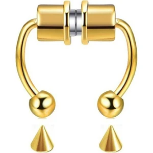 Alp Collection Çelik Mıknatıslı Septum Piercing Sarı Renk