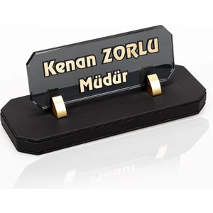 İsimlik Sepeti Lima Deri Masa Isimliği Kabartma Yazılı Masa Isimlik