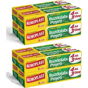 Buzdolabı Poşeti 4 Al 3 Öde Orta Boy  2li Peket