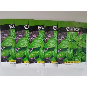 Euro Tohum Reyhan Yeşil Fesleğen Tohumu 5 Adet